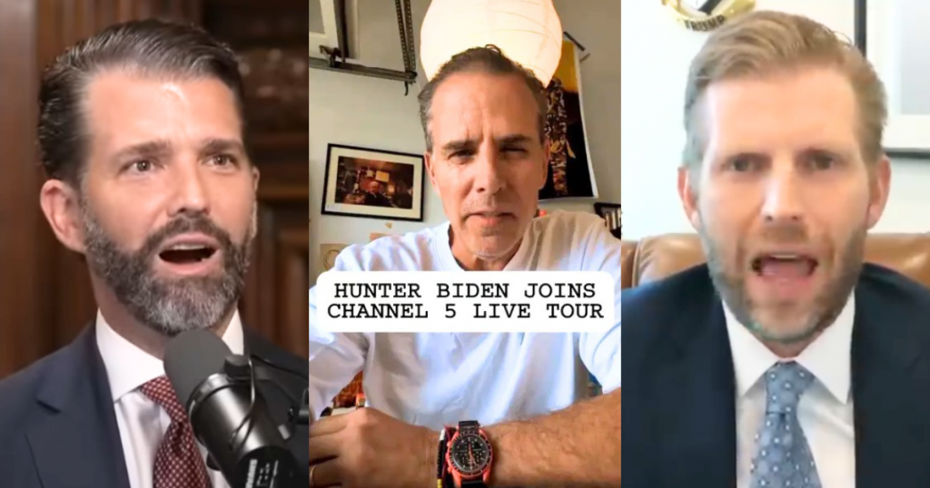 Hunter Biden Poses Awkward, Bizarre Challenge for Donald Trump’s Sons