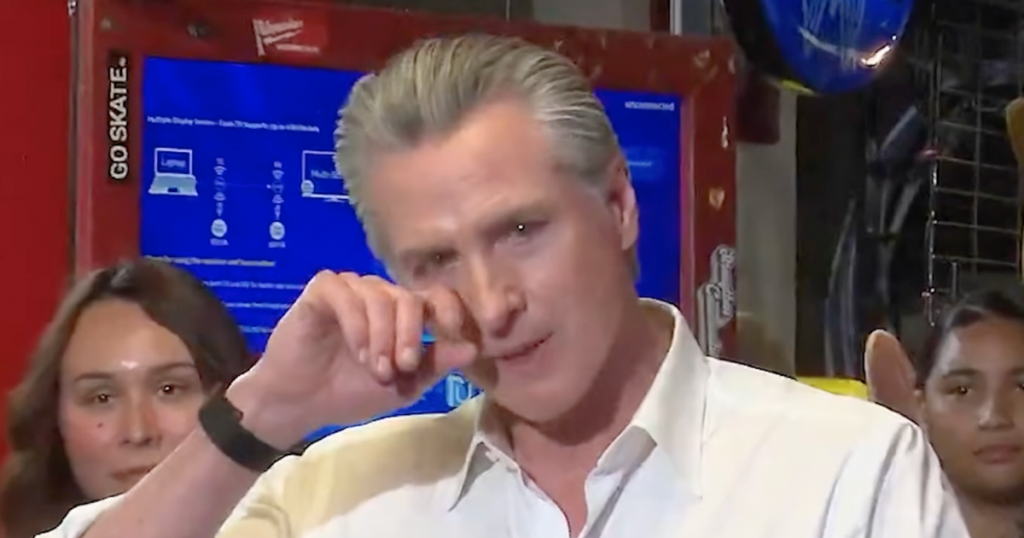 Newsom Caught Red-Handed