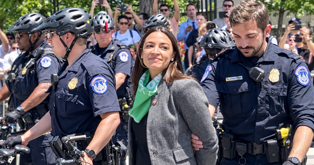 AOC Arrested — See Her Get Taken Away