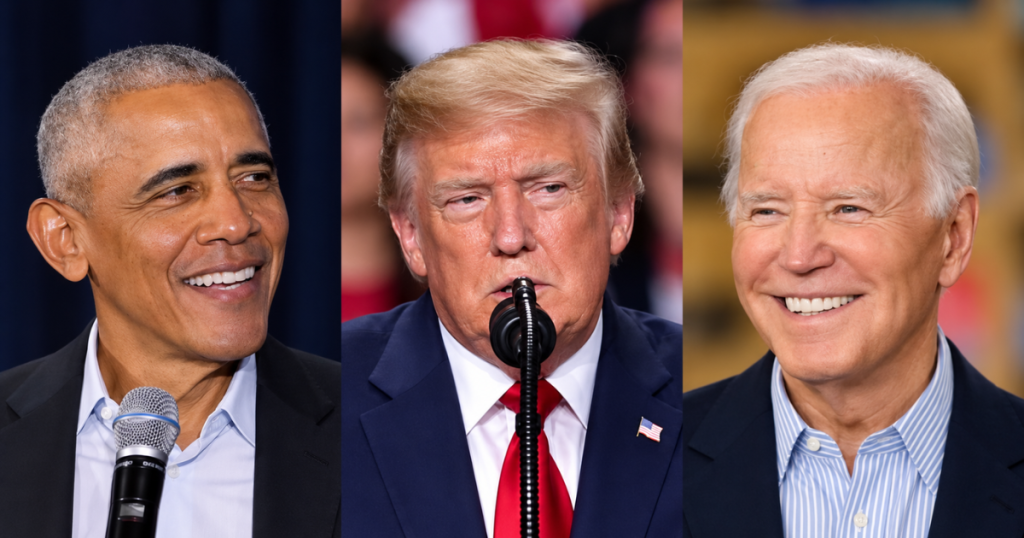 Trump Shields Obama, Biden